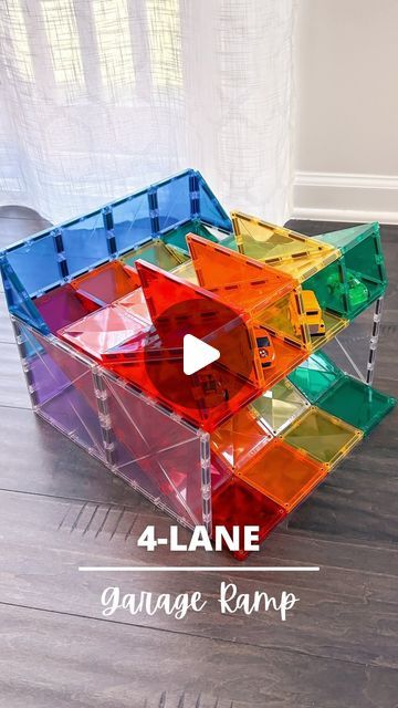 Magna Tiles Ideas For Kids, Magnetic Tiles Ideas For Kids, Inside Games, Magna Tiles, Tiles Ideas, Car Ramps, Playbased Learning, Hot Wheels Garage, Magnetic Tiles