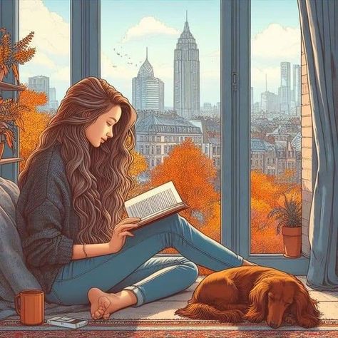 Girl Reading Book, Book Wallpaper, Girly Drawings, Girly Art Illustrations, Dreamy Art, Girls Cartoon Art, Girly Art, Art Drawings Simple