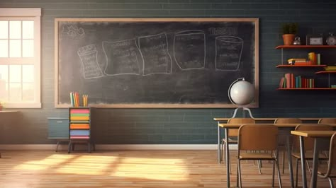 Exam Background, Blackboard Classroom, Teacher Background, Classroom Blackboard, Background Classroom, Empty Classroom, Class Background, School Blackboard, Rendering Background