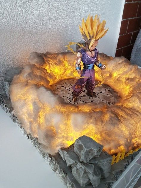 Gohan Ssj2, Son Gohan, Etsy Decor, Light Decor, Dragon Ball Super Goku, Toy Art, Gundam Art, Anime Figurines, Decor Figurines