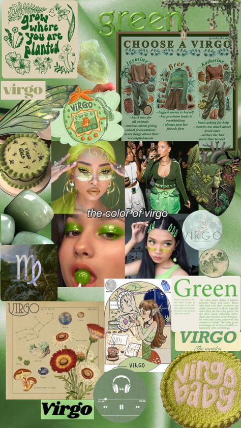 Virgos Love The Color Green 💚 #green #virgo Virgo Esthetics, Virgo Colors, Virgo + Core + Aesthetic, Virgo Core, Virgo Aesthetic, Virgo Energy, Virgo Rising, E Girl Clothes, The Color Green