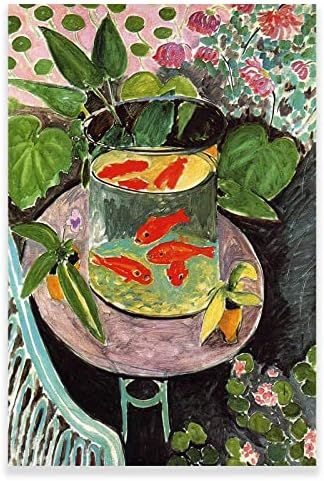 Henri Matisse Goldfish Wall Art - Abstract Art Poster Print - Matisse Goldfish Poster - Impressionist Painting Style Living Room,Home Office Decor Unframed (12x18in/30x45cm) Goldfish Poster, Matisse Goldfish, Matisse Poster, Abstract Art Poster, Living Room Home Office, Style Living Room, Room Home Office, Room Pictures, Impressionist Paintings