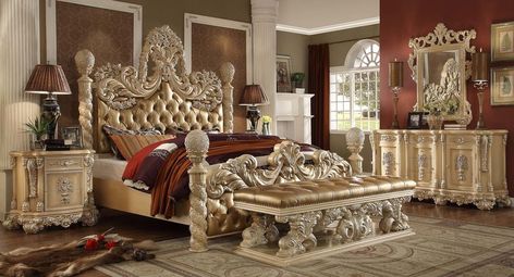 Luxury King Bed, California King Bedroom Sets, Reka Bentuk Bilik Tidur, Tufted Platform Bed, Eastern King Bed, Hiasan Bilik Tidur, King Bedroom Sets, Home Luxury, California King Bedding