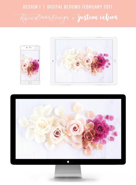 DIGITAL BLOOMS FEBRUARY 2017 | FREE DESKTOP WALLPAPERS + CHOOSING TO SPREAD LOVE - JustineCelina February Watercolor, Post Malone Wallpaper, February Wallpaper, Valentines Wallpaper Iphone, Free Desktop Wallpaper, Digital Devices, Valentines Wallpaper, Desktop Pictures, Pink Valentines