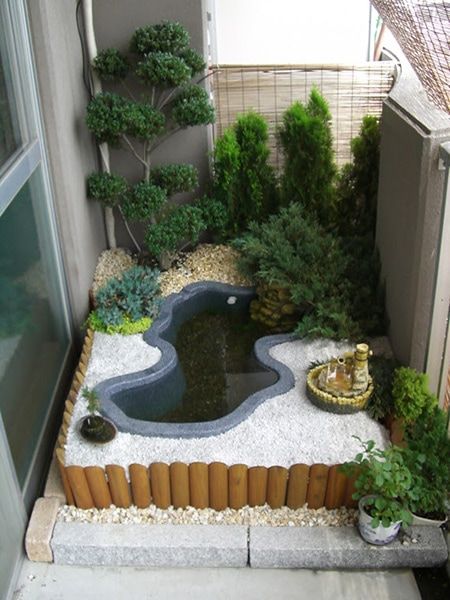 Design Per Patio, Kolam Koi, Landscape Gardening, Garden Pond Design, Concrete Patios, Small Pond, Garden Design Layout, Pond Design, Ponds Backyard