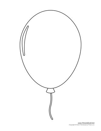 Ballon Template Free Printable, Balloon Template Free Printable, Balloon Worksheet, Balloon Outline, Birthday Writing, Birthday Coloring Page, Templates Birthday, Balloon Pattern, Diagram Template