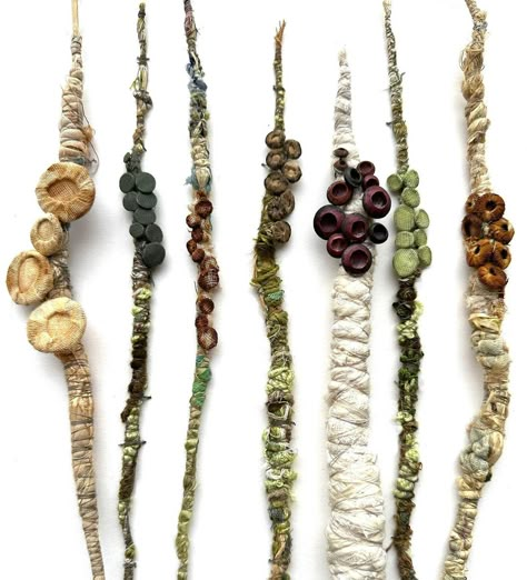 Weaving Drawing, Embroidery Vines, Handdyed Yarn, Organic Sculpture, Mixed Media Textiles, Fine Art Textiles, Fiber Sculpture, Textile Art Embroidery, Textile Sculpture