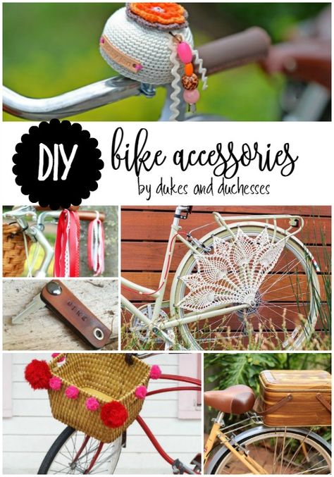 DIY bike accessories Bike Accessories Diy, Cruiser Bike Accessories, Dutch Bicycle, Bicycle Diy, Trending Crafts, Biking Diy, Cool Bike Accessories, Diy Craft Tutorials, 15 Diy