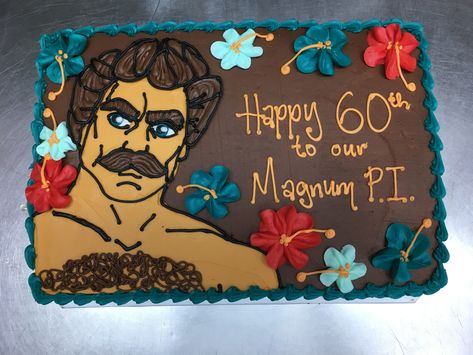 Magnum Pi, Tom Selleck, Birthday Cake, Cake, Birthday