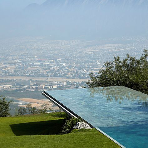 Ten architect-designed swimming pools for cooling off at home Architectural Thesis, Villas In Italy, Waterfall Features, Canal House, Miami Houses, Tadao Ando, Japanese Architect, Concrete House, Swimming Pool Designs