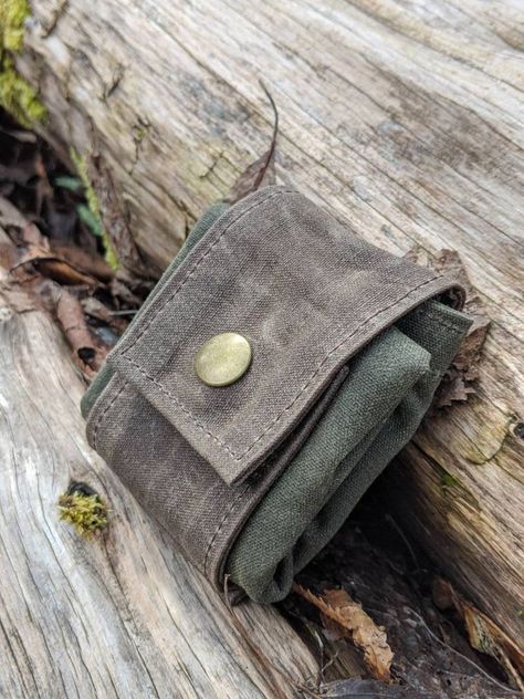 Rugged Brown and Green Waxed Canvas Foraging Pouch Bag | Etsy 2nd Brain, Foraging Pouch, Foraging Bag, Fridge Accessories, Tactical Pouches, Wall Tent, Hip Pouch, Tent Stove, Bushcraft Gear