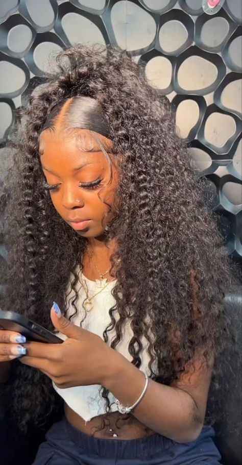 Hairstyles With Wet And Wavy Hair, Styles With Wet And Wavy Hair, Puffy Curly Wig, Style For Curly Wig, Wig Install Hairstyles Deep Wave, Deep Wave Frontal Wig Hairstyles Half Up, Deep Wave Frontal Wig Hairstyles Half Up Half Down, Styles On Curly Wig, 28 Inch Deep Wave Wig Styles