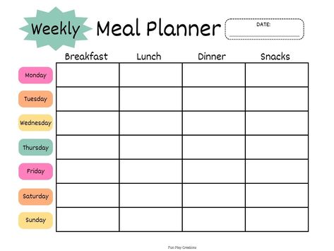 Transform your mealtime chaos into a well-oiled, stress-free machine with this free meal planning printable. Packed with practical tips and a user-friendly layout, this planner will revolutionize the way you plan, prepare, and enjoy each dinner at home. Printable Meal Planner Templates, Weekly Meal Planning Printable Free, Free Printable Meal Planner Templates, Meal Planning Printable Templates, Free Weekly Meal Plan, Time Budget, Meal Planning Printable Weekly, Free Meal Planner, Meal Planner Printable Free