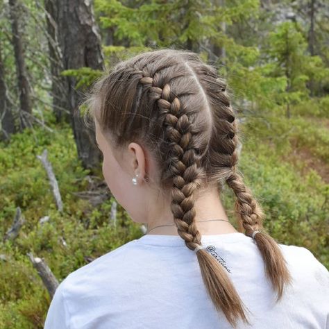 French braids #frenchbraids Two French Braids For Short Hair, Westing Game, Two French Braids, French Braids, French Braid Hairstyles, Two Braids, School Project, Braids For Short Hair, French Braid