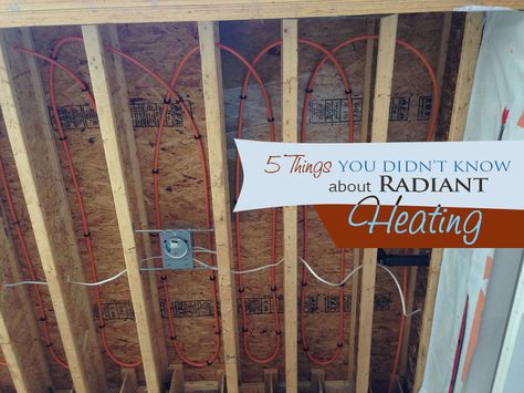 5 things you need to know about radiant heating! Radiant Heating System, Deck Flooring, House Heating, Cool Garages, Floor Heating Systems, Diy Entryway, Floor Heating, Radiant Floor Heating, Radiant Floor