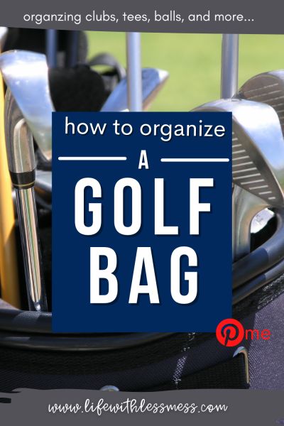 What To Put In Your Golf Bag, Golf Bag Organization, Golf Bag Essentials, Golf Bag Setup, Golf Bag Storage Diy, Golf Bag, Golf Equipment Storage, Golf Bag Accessories, Golf Ball Bag