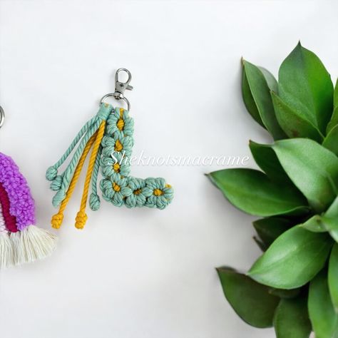 Introducing our stunning Macrame Alphabet Keychain 🤩 Choose your initials or a special word, and carry a piece of art that reflects your personality. Perfect as a gift 🎁 or a stylish accessory for your own keys, bags, or backpacks. Elevate your everyday essentials with this charming, boho-inspired statement piece! [Macrame, keychain, handmade, personalized, bohemian, cotton rope, unique design, artisan, custom, colorful, eco-friendly, fashion accessory, gift idea, knotting, fiber art, styl... Macrame Alphabet, Alphabet Keychain, Macrame Keychain, Keychain Handmade, Special Words, Bag Charms, Cotton Rope, Everyday Essentials, Stylish Accessories