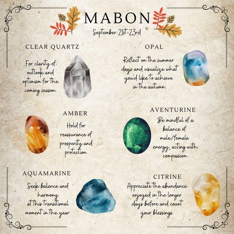 Crystals for Mabon #Wicca #Witchcraft #Mabon #BlessedMabon #MorganaMagicShop Mabon Crystal Grid, Crystals For Mabon, September Crystals, Mabon Crystal, Mabon Crystals, Mabon Alter, Witch Holidays, Mabon Altar, Wicca Holidays