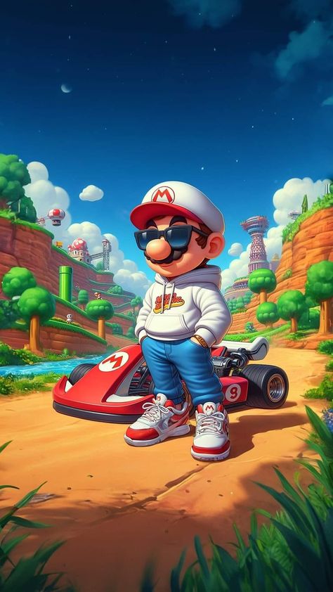 Super Mario Wallpaper, Mario Wallpaper, Cool Cartoon Drawings, Super Mario Bros Games, Iphone Dynamic Wallpaper, Image Swag, Iphone Wallpaper Hd Nature, Super Mario Art, Nintendo Art