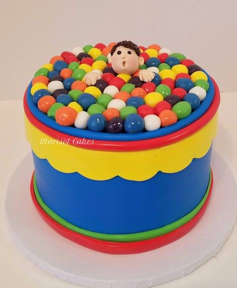 Ball Pit Cake, Ball Theme Birthday, Ball Pit With Slide, Baby Activities, Ball Pit, Cakes For Boys, Theme Birthday, Bday Ideas, 1st Bday