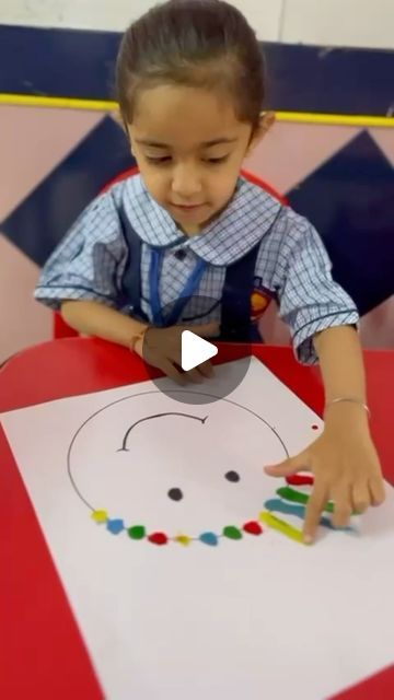 GNPS Punjabi  Bagh on Instagram: "“Happiness is seeing the smile on a child’s face as they learn.. 🤗🤗” Activity of Spreading Happiness 🤗✌️" My Face Activities For Toddlers, Inside And Outside Activities Preschool, Activity For Pre Nursery, Learning Crafts For Toddlers, 2024 Happiness, Smile Craft, Circle Activity, Circle Activities, Playgroup Activities