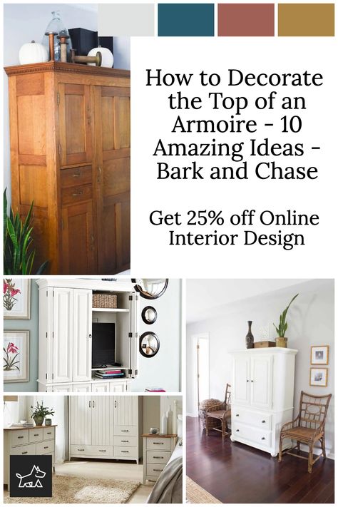 Are you looking for ways to give your armoire a stylish upgrade? Adding décor to the top of an armoire is a great way to quickly improve the look and feel of any room. It can create a sense of warmth and homey vibes, so if you’re in need of some new ideas on how to spruce up your furniture masterpiece, we’ve got ten fantastic suggestions for decorating the top of your armoire that are sure to do the trick! Armoir Decor Living Room, Styling Top Of Armoire Living Rooms, Armoir Decor Top Of Bedroom, How To Style The Top Of An Armoire, Top Of Armoire Decor Living Room, Armoire Uses, How To Decorate Top Of Armoire In Bedroom, How To Decorate The Top Of An Armoire, Top Of Armoire Decor Bedroom