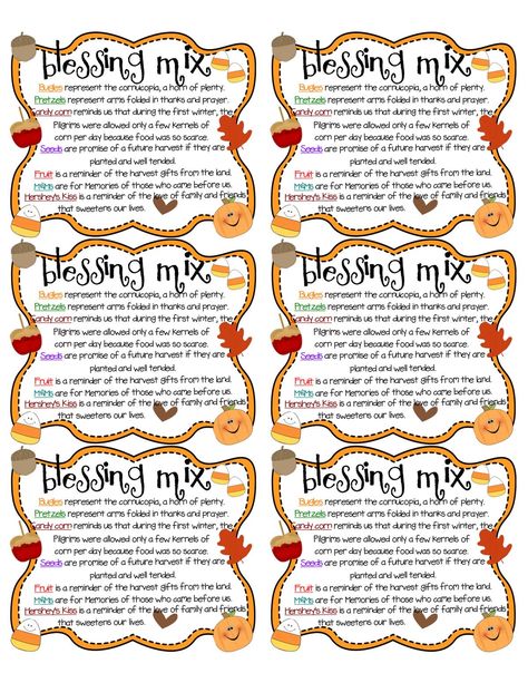 Sunday School Snacks, Thanksgiving Blessing, Thanksgiving Lessons, Thanksgiving Crafts Preschool, Thanksgiving Classroom, November Activities, Blessing Bags, Thanksgiving Blessings, Student Christmas Gifts