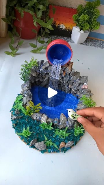 EKRAM KHAN on Instagram: "DIY fountain ⛲🏞️.
.
.
.
.
.
.
.
#diycrafts #viral" Miniature Garden Diy, Flower Cups, Diy Fountain, Fairy Garden Crafts, Flower Cup, Princesa Disney, Instagram Diy, Miniature Garden, Garden Crafts