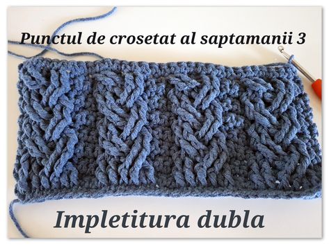 Am vazut ca se poarta acum din nou impletiturile. Ei bine e mai firesc de realizat un model de impletitura prin tricotat, dar cu putina indemanare putem realiza un punct spectaculos si cu croseta. … Single Plaits, Border Stitch, Crochet Border Patterns, Border Ideas, Front Post Double Crochet, Adorable Crochet, Cable Stitch, Stitch Ideas, Crochet Borders