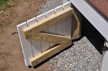 Crawl Space Door, Under Deck Storage, Patio Plan, Mobile Home Skirting, Deck Skirting, Deck Storage, Deck Stairs, Remodeling Mobile Homes, Casa Container