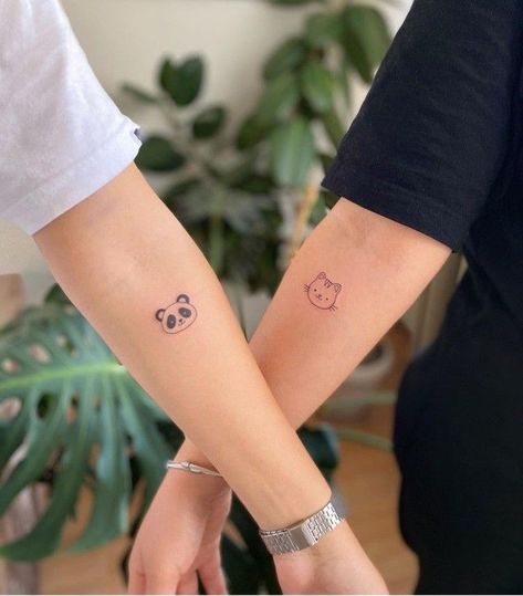 Pop Culture Tattoos, Woman Tattoos, Word Tattoo Ideas, Culture Tattoos, Sisters Tattoo, Small Girly Tattoos, Panda Tattoo, Matching Sister Tattoos, Cool Wrist Tattoos