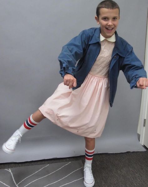 Stranger Things Dress, Eleven Stranger Things Costume, Friends Dont Lie, Stranger Things Halloween Costume, Hopper Stranger Things, Celebrity Yearbook Photos, Stranger Things Outfit, Stranger Things Costume, Stranger Things Halloween