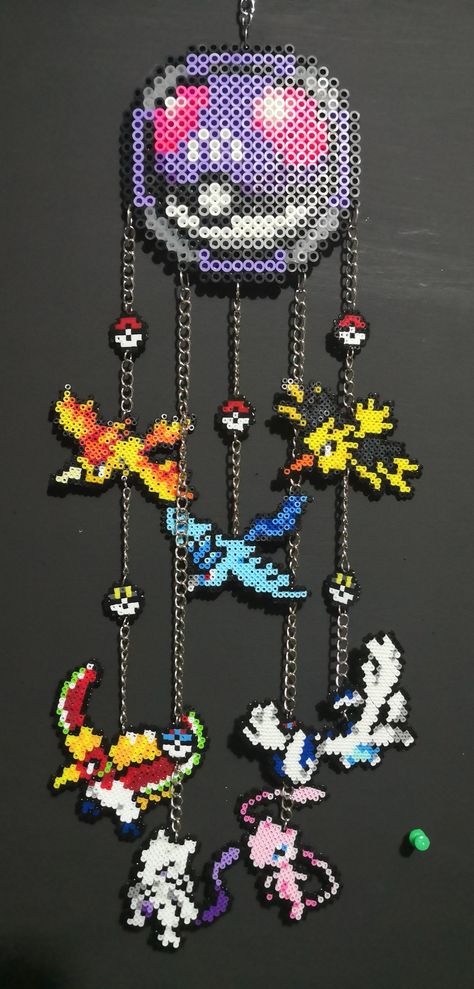 Perler Beads Pokemon Legendary, Legendary Pokemon Perler Bead Patterns, Pokemon Pearl Beads, Pokeball Perler Bead Patterns, Perler Dream Catcher, Godzilla Perler Beads, Mew Perler Bead, Charmander Perler Beads, Hama Beads Anime