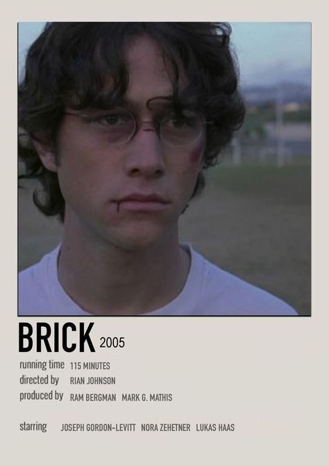 Brick Movie Poster, Brick 2005 Poster, Movies About Teenagers, Movies To Watch Poster, As You Are, Gay Movie Poster, Grunge Movies, Good Time Movie, Famous Best Friends