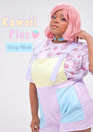 Plus Size Harajuku Fashion, Kawaii Clothes Plus Size, Plus Size Kidcore, Plus Size Pastel Outfits, Plus Size Kawaii Outfits, Kawaii Pastel Outfits, Plus Size Pastel Goth, Kawaii Aesthetic Outfits, Alternative Plus Size