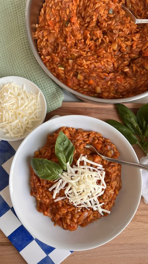 Orzo bolognese Orzo Bolognese, Food Pin, Orzo, Diner, Pasta, Van, Pins