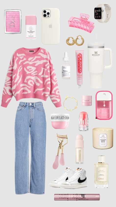 #pink #preppy thx to ⚡️✈️ruby⚡️✈️ for this post, all credits to ⚡️✈️ruby⚡️✈️ Preppy Winter Clothes, Preppy Outfit Inspo Winter, Vanilla Clothes, Outfit Ideas For School Spring, Youtube Vid Ideas, Pink Cute Stuff, Cute Outfit Combos, Pink Preppy Aesthetic, Preppy School Fits