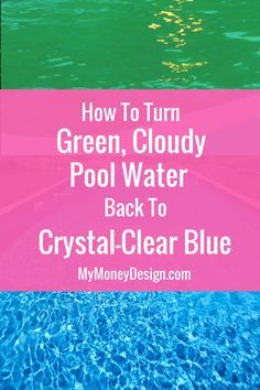 Clean Green Pool, Green Pool Water, Cloudy Pool Water, Pool Cleaning Tips, Swimming Pool Maintenance, Swimming Pool Cleaning, Green Pool, Pool Hacks, Intex Pool