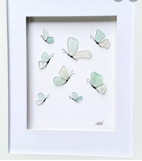 Beach Glass Projects, Seaglass Crafts, Sea Glass Pictures, Sea Glass Diy, Glass Art Diy, Sea Glass Artwork, Sea Glass Projects, Sea Glass Art Diy, Sea Glass Art Projects