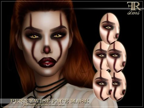 Standalone  Found in TSR Category 'Sims 4 Sets' Tragic Clown, Sims 4 Cc Halloween, Pennywise Face, Sims 4 Halloween Cc, Sims 4 Halloween, Sims 4 Makeup, Makeup Cc, Sims 5, Cc Sims4