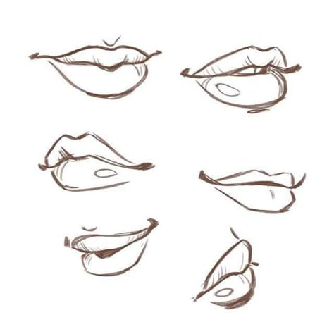 20+ Amazing Lip Drawing Ideas & Inspiration - Brighter Craft Lips Sketch, Draw Lips, رسم كاريكاتير, Cartoon Drawings Of People, Lip Drawing, Couple Drawing, Mouth Drawing, Lips Drawing, Disney Concept Art