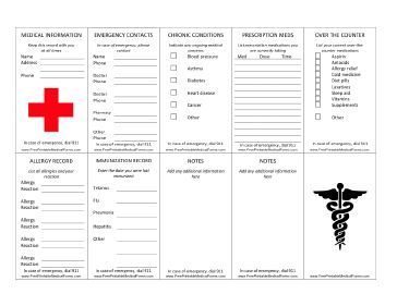 This Wallet-sized Medical Information Card lets you carry important medical information with you at all times. Free to download and print Medical Printables, Medical Binder Printables, Emergency Checklist, Medication List, Medical Binder, Printable Forms, Emergency Binder, Family Binder, Household Binder