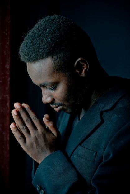 Person Praying, People Praying, Faith Based Movies, Boxer Aesthetic, Christian Photography, Man Praying, Christian Worship, Church Poster Design, Church Poster