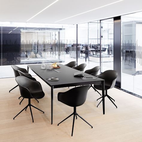 Torino | Conference table | Haworth Asia Pacific Dads Office, Office Headquarters, Interiors Inspiration, Boardroom Table, Dream Office, Meeting Rooms, Contemporary Table, Minimalist Furniture, Elegant Frame