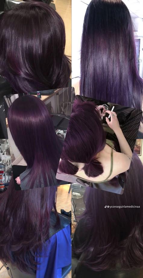 Dark Plum Hair Color, Dark Plum Hair, Manic Panic Purple, Plum Hair Color, Hair Color Plum, Dark Purple Hair, Plum Hair, Red Hair Inspo, Hair Color Streaks