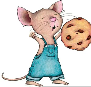 If You Give A Mouse A Cookie Clipart Image Laura Numeroff, Cookie Clipart, Children's Book Characters, Mouse A Cookie, Diverse Characters, Storybook Characters, Neon Backgrounds, Birthday Cookies, Big Book