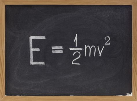 Kinetic Energy Equation On Blackboard Chemical Equations Balancing, Kinetic Vs Potential Energy Activities, Potential And Kinetic Energy Anchor, Potential Kinetic Energy, Differential Equations Formula, Kinetic Energy, Retail Logos, Energy, Physics