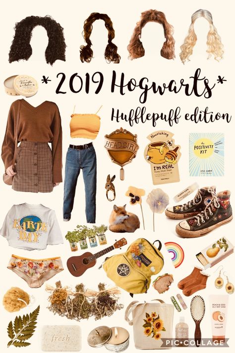 Hufflepuff Summer Outfit, Hufflepuff Cottagecore, Hufflepuff Clothes, Hufflepuff Outfit, Hogwarts Life, Hufflepuff Aesthetic, Hufflepuff Pride, Master Board, Style Bundle