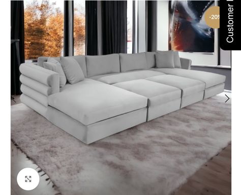 Home Theater Sofa, Cinema Sofa, U Shape Sofa, Cinema Rooms, Theater Sofa, Small Footstool, Sofa Uk, Sofa Luxury, Shape Sofa