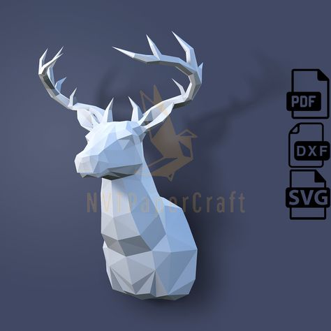 Excited to share the latest addition to my #etsy shop: Papercraft Deer, Paper Craft Deer Model, Deer PDF template, 3D Deer sculpture, Low poly pattern Deer, SVG https://etsy.me/3xSXvqA #kidscrafts #doityourself #mythicalcreatures #sonsbirthdayparty #pdfpattern #papersc Unicorn Wall Decor, Medieval Dragon, Rabbit Sculpture, Unicorn Wall, Papercraft Templates, 1st Anniversary Gifts, Metal Art Sculpture, Diy Origami, Paper Anniversary